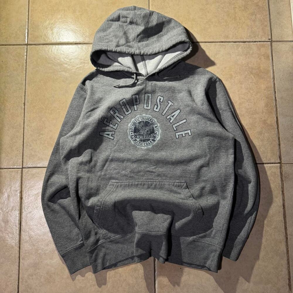 Vintage y2k aeropostale gray cotton hoodie Size M in Mens